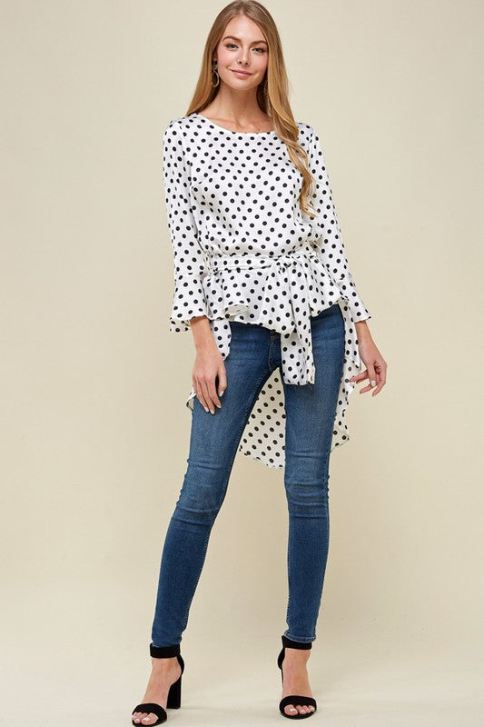 Polka Dot High- Low Top - Farmhouse 208