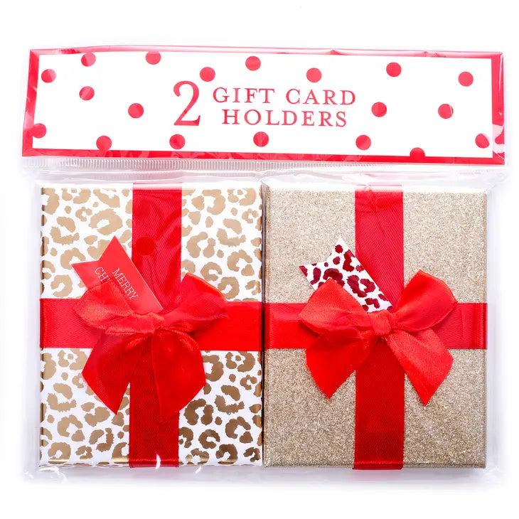 Leopard Glam Holiday Gift Card Holder Set