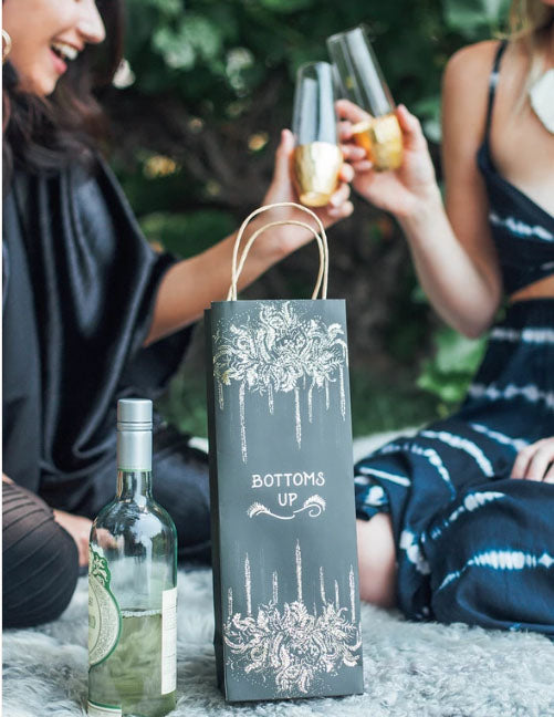 Bottoms Up Wine Gift Bag - Farmhouse 208