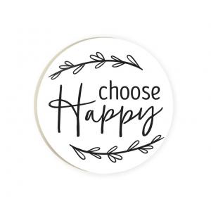 Choose Happy Car Coaster - Farmhouse 208