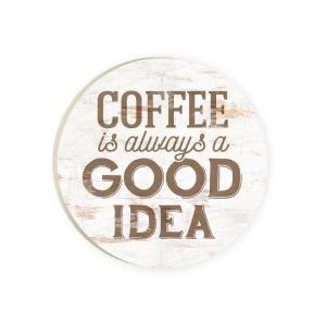 Coffee is Always a Good Idea Car Coaster - Farmhouse 208