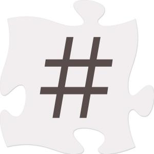 Hashtag Connectable Puzzle piece wall decoration