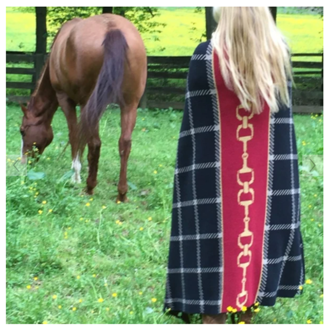 Eco Horse Bit Plaid Throw - Farmhouse 208