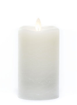 Frosted Rustic Pillar Candle - Farmhouse 208