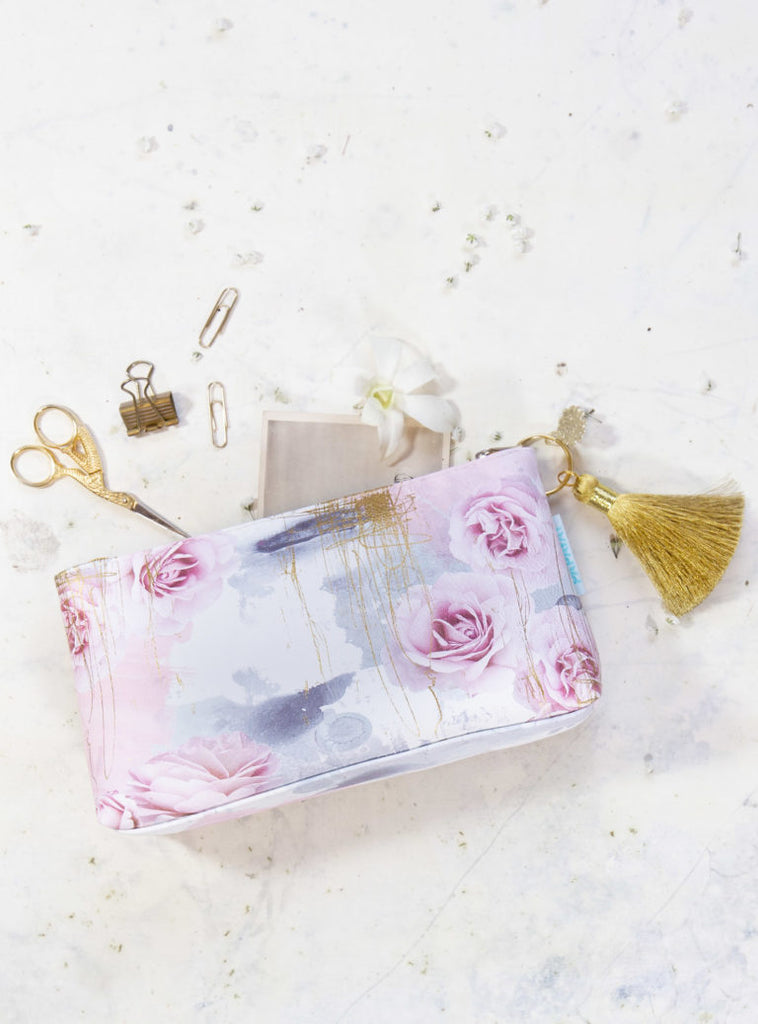 Pastel Rose Small Pouch with Tassel - Farmhouse 208